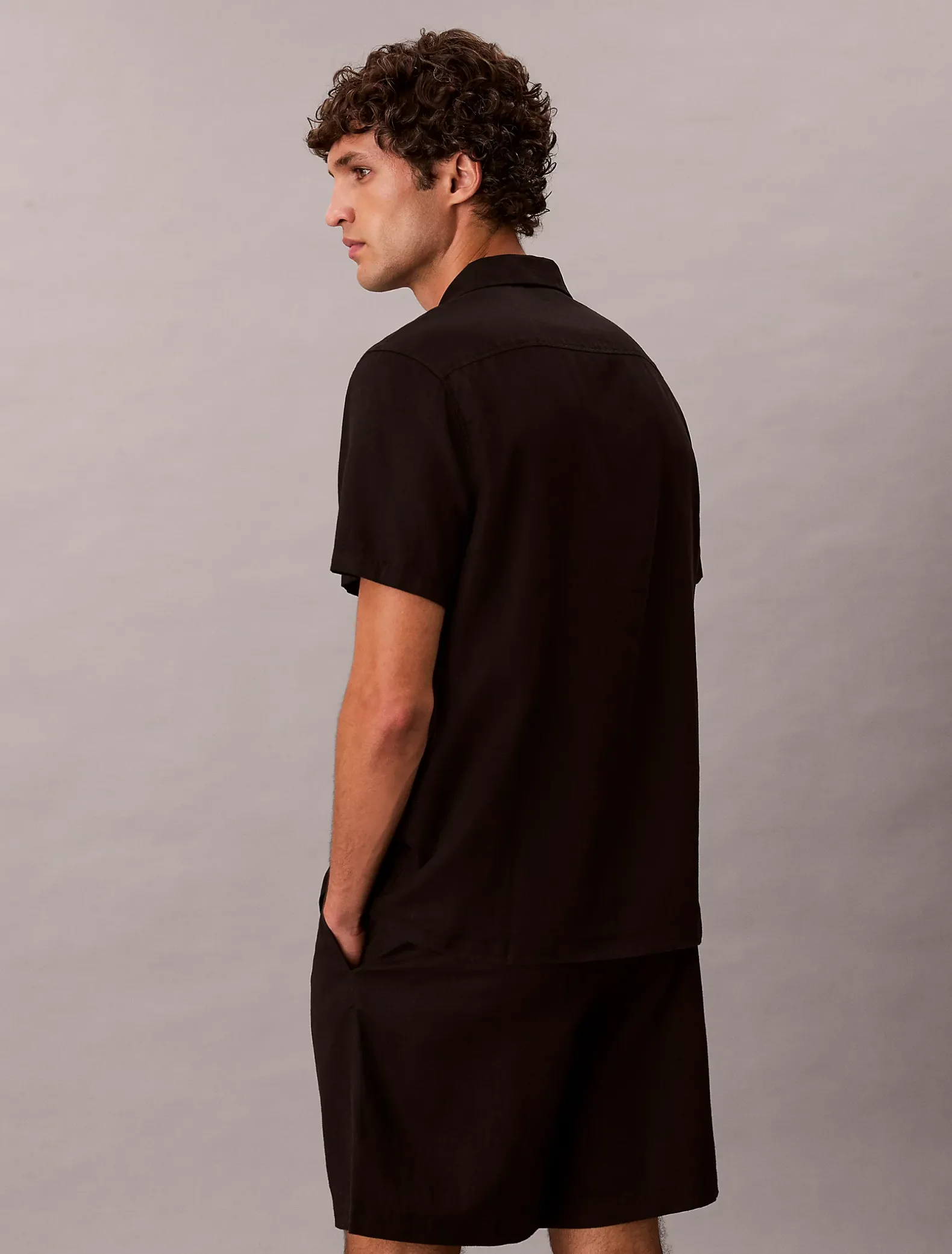 Klassiek button-down overhemd van linnenmix
