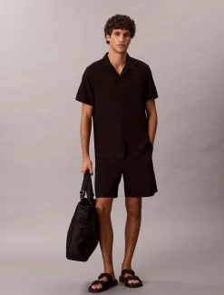 Klassiek button-down overhemd van linnenmix
