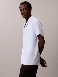Klassiek button-down overhemd van linnenmix