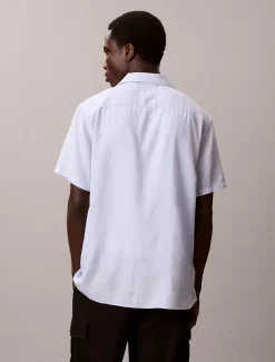 Klassiek button-down overhemd van linnenmix