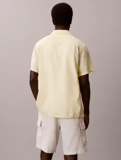 Klassiek button-down overhemd van linnenmix