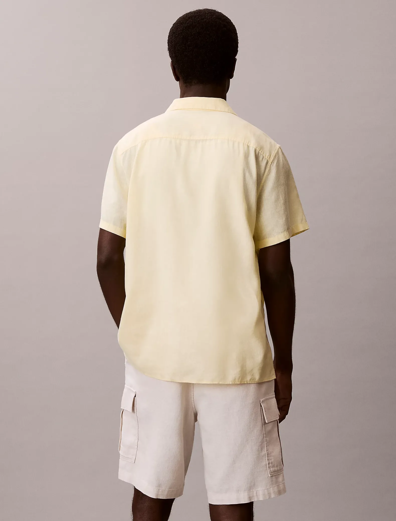 Klassiek button-down overhemd van linnenmix