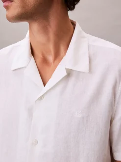 Klassiek button-down overhemd van linnenmix