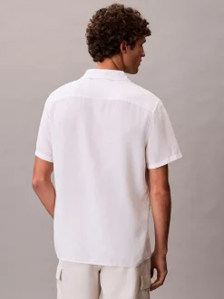 Klassiek button-down overhemd van linnenmix