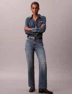 Klassiek denim button-down overhemd