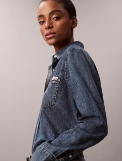 Klassiek denim button-down overhemd