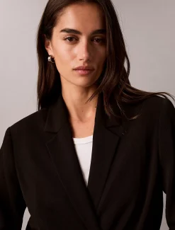 Klassieke blazer van zachte twill