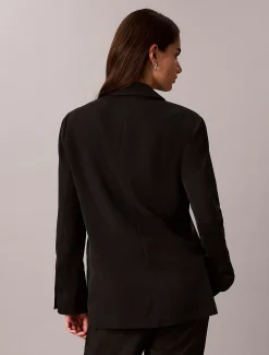 Klassieke blazer van zachte twill