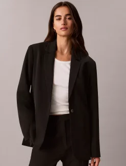 Klassieke blazer van zachte twill