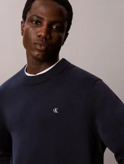 Klassieke katoenen trui met monogram