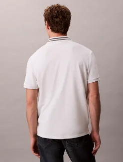 Klassieke polo met monogram en piqué tips
