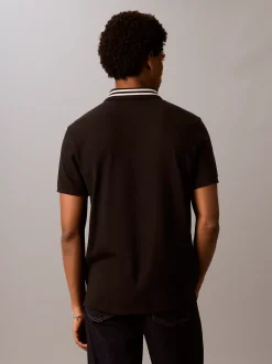 Klassieke polo met monogram en piqué tips