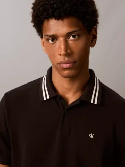 Klassieke polo met monogram en piqué tips