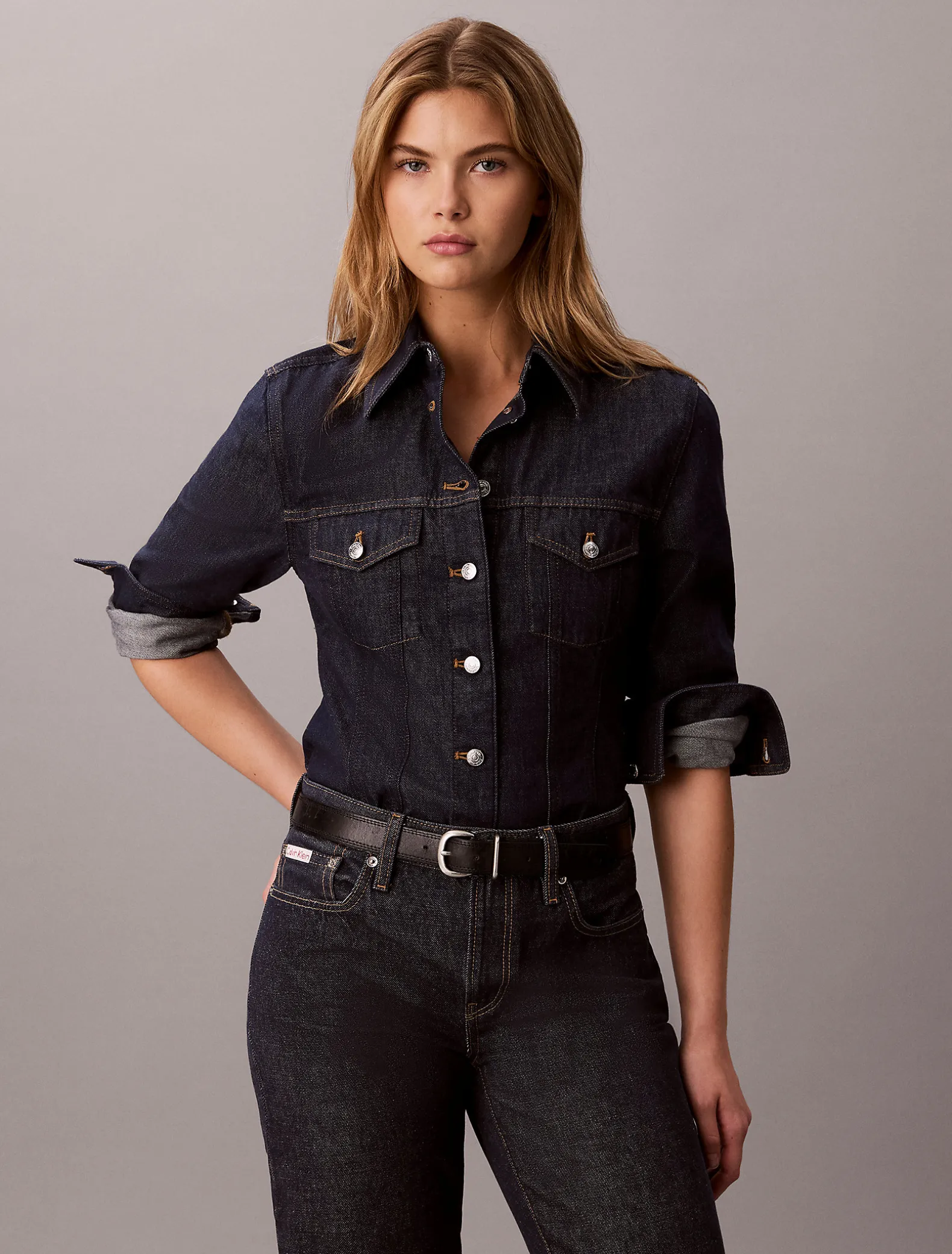 Klassieke trucker spijkerblouse