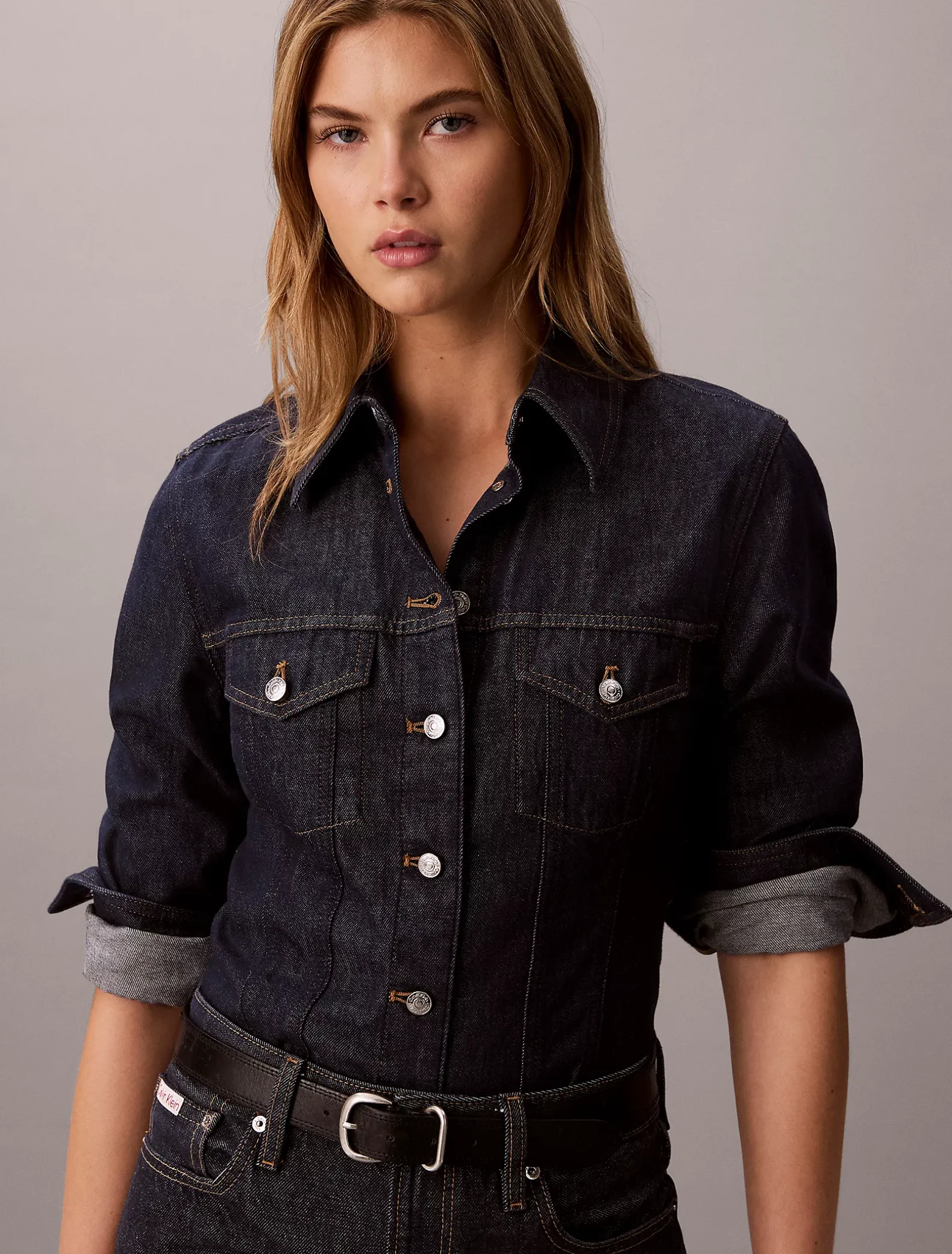 Klassieke trucker spijkerblouse