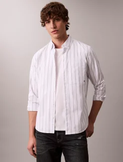 Klassiek gestreept button-down Oxford-overhemd