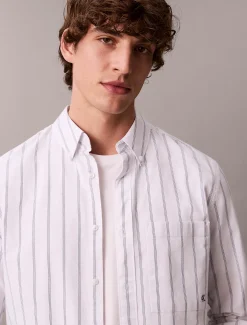 Klassiek gestreept button-down Oxford-overhemd