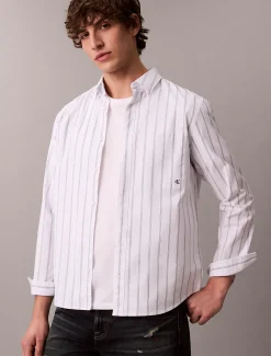Klassiek gestreept button-down Oxford-overhemd