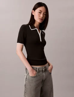 Klassiek poloshirt met kwart rits