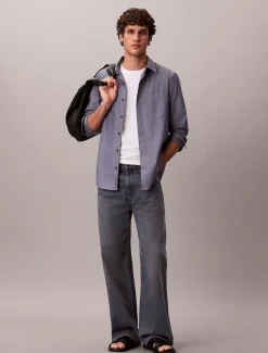 Klassiek poplinkatoenen button-down overhemd