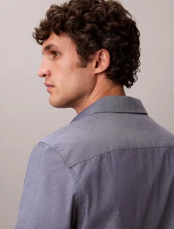 Klassiek poplinkatoenen button-down overhemd
