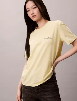 Klassiek T-shirt met grafisch logoscript