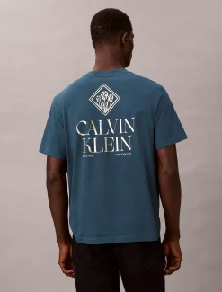 Klassiek T-shirt met grafisch rozenlogo