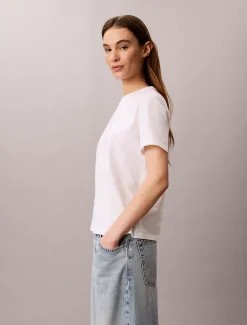 Klassiek T-shirt met logoscript