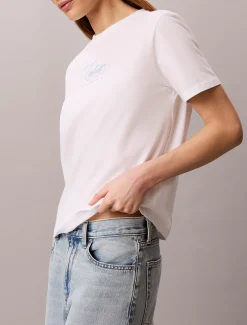Klassiek T-shirt met logoscript