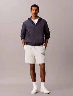 Korte joggingbroek met geborduurd logo