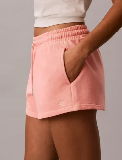 Korte joggingbroek van gewassen badstofkatoen