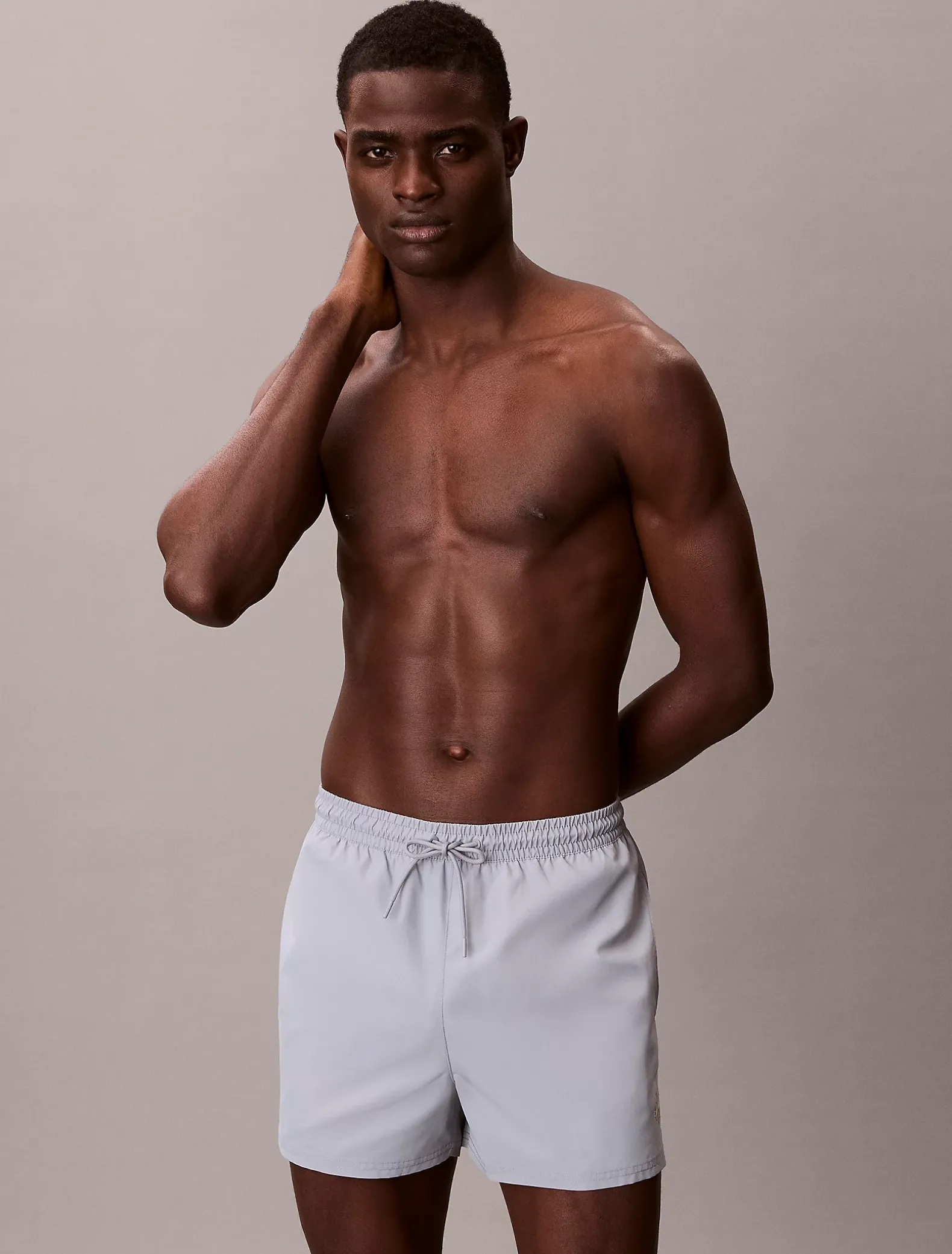 Korte zwemshort met trekkoord - CK Monogram