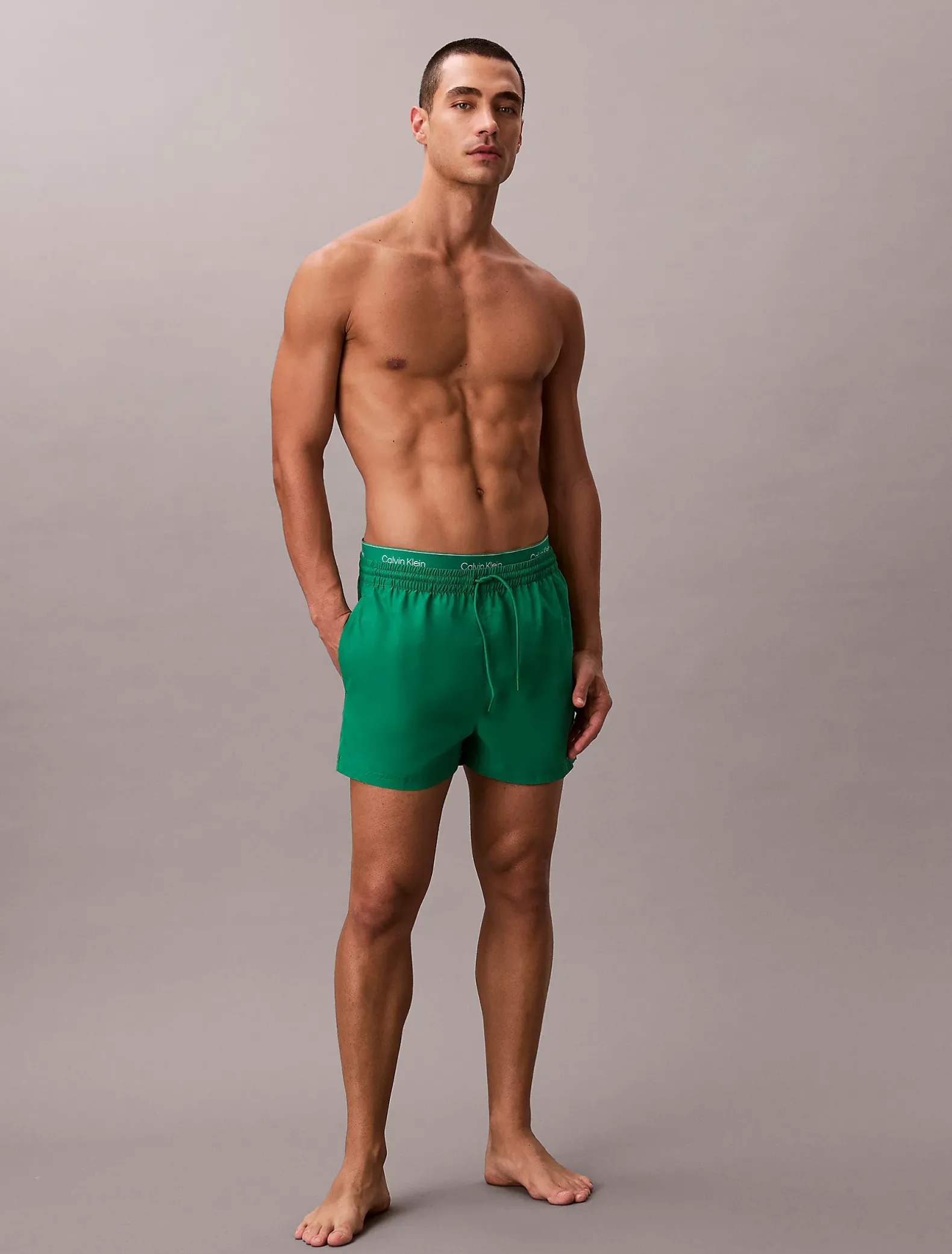 Korte zwemshort met trekkoord - CK Essentials