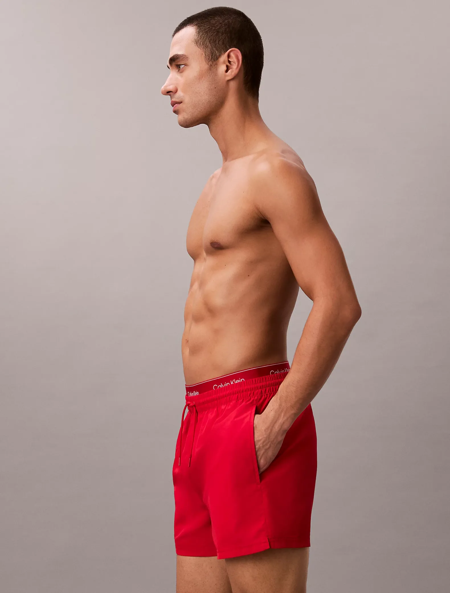 Korte zwemshort met trekkoord - CK Essentials