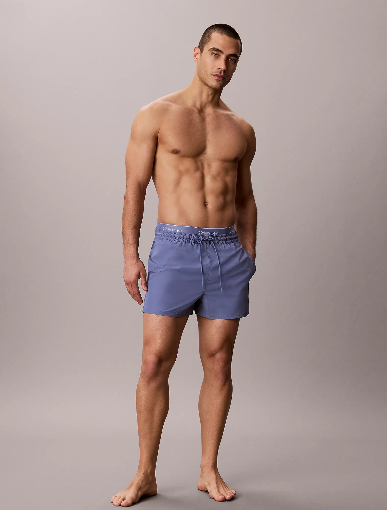 Korte zwemshort met trekkoord - CK Essentials