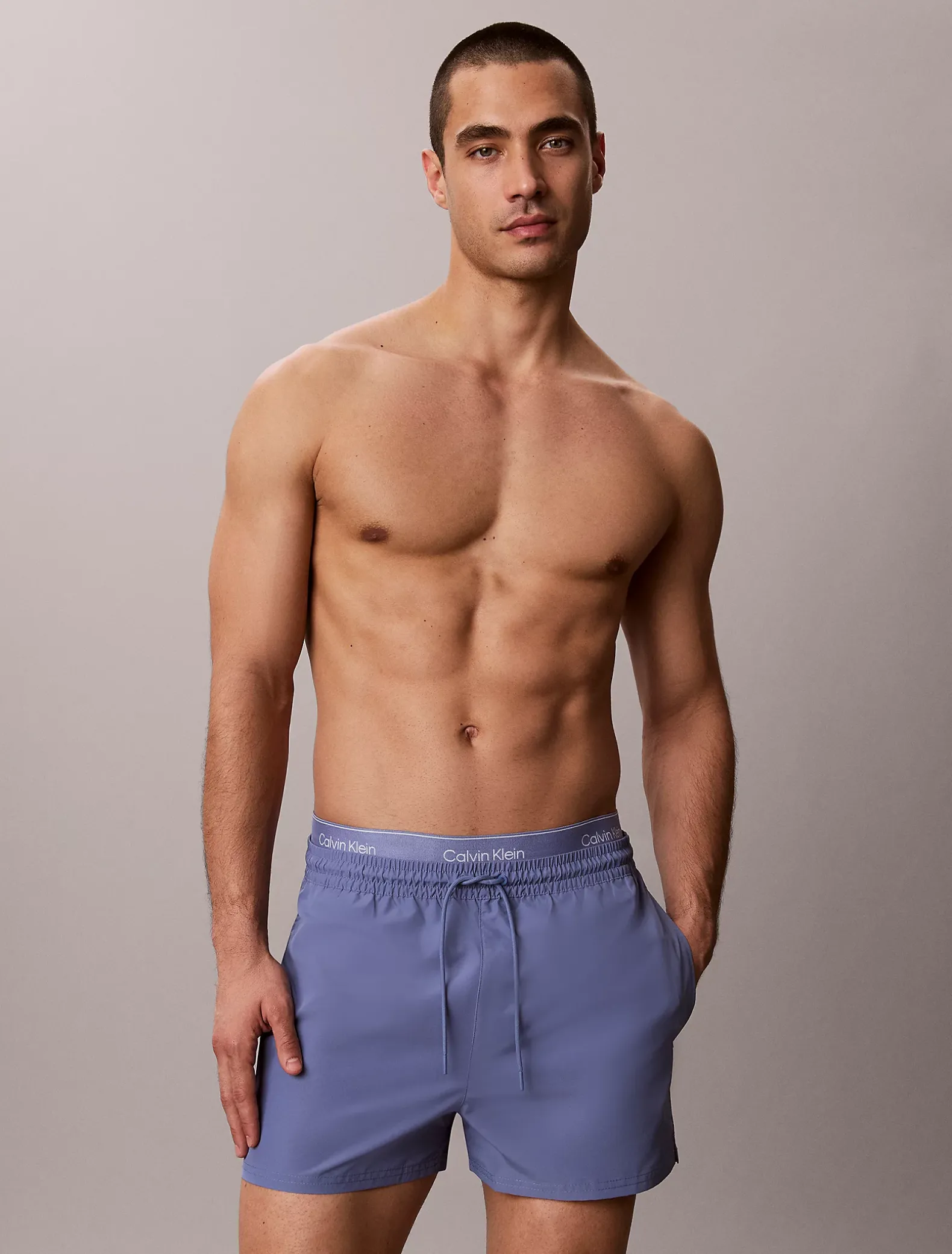Korte zwemshort met trekkoord - CK Essentials