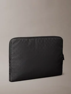 Laptophoes allo-over embleem jacquard met logo