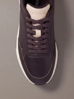 Lederen stevige sneakers in dad-stijl