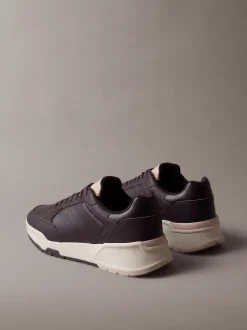 Lederen stevige sneakers in dad-stijl