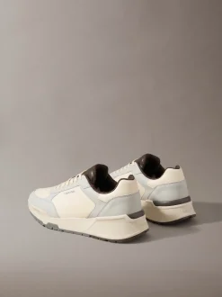 Lederen stevige sneakers in dad-stijl
