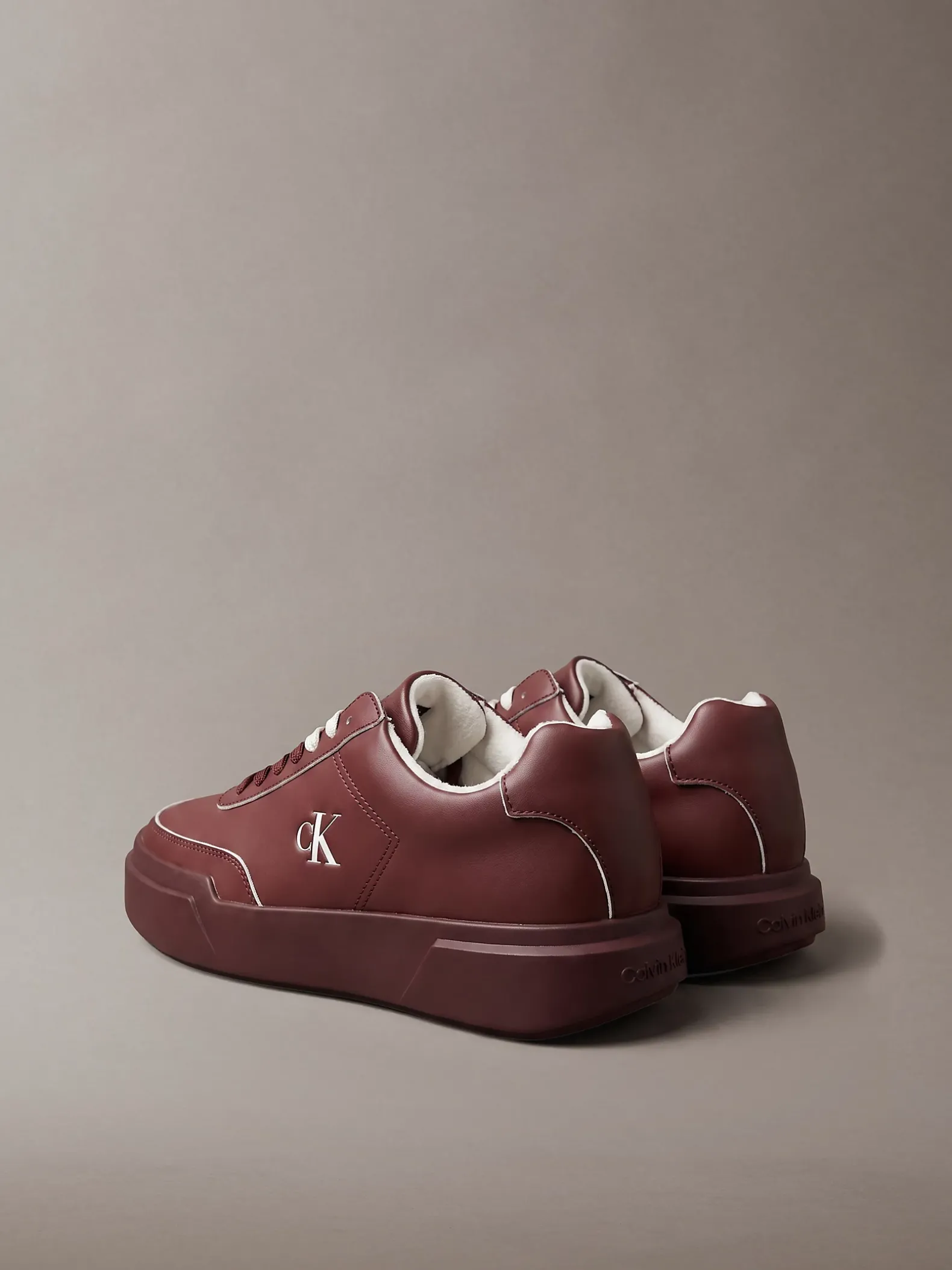 Leren duurzame chunky sneakers met grip