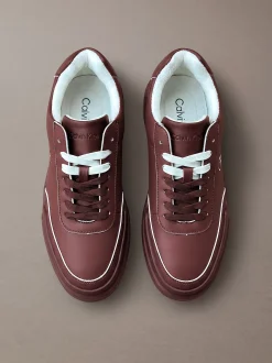 Leren duurzame chunky sneakers met grip