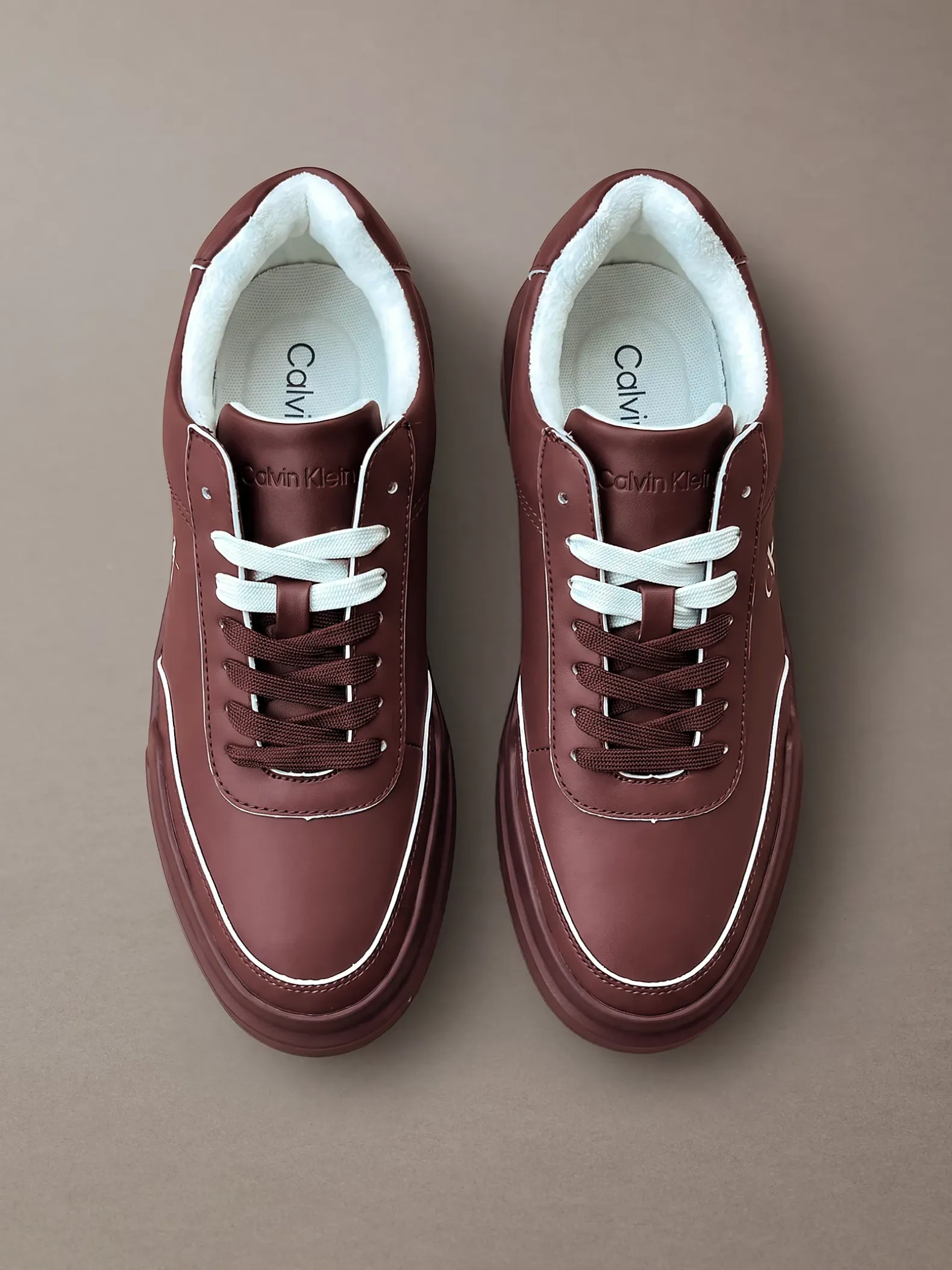 Leren duurzame chunky sneakers met grip