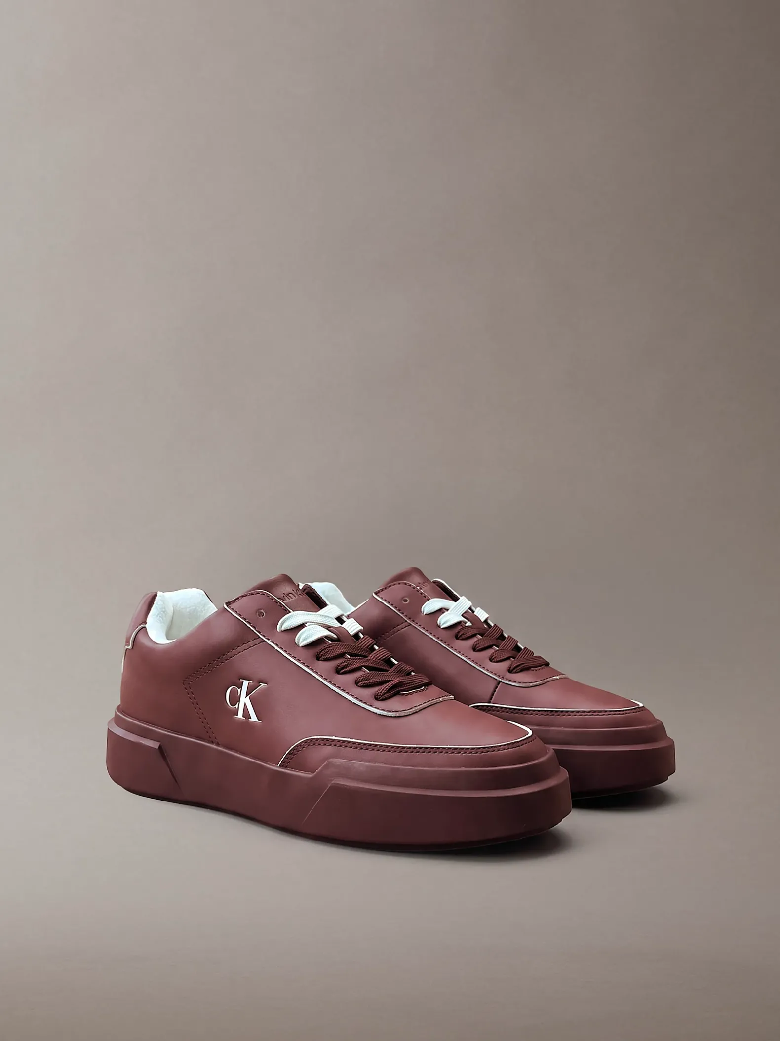 Leren duurzame chunky sneakers met grip