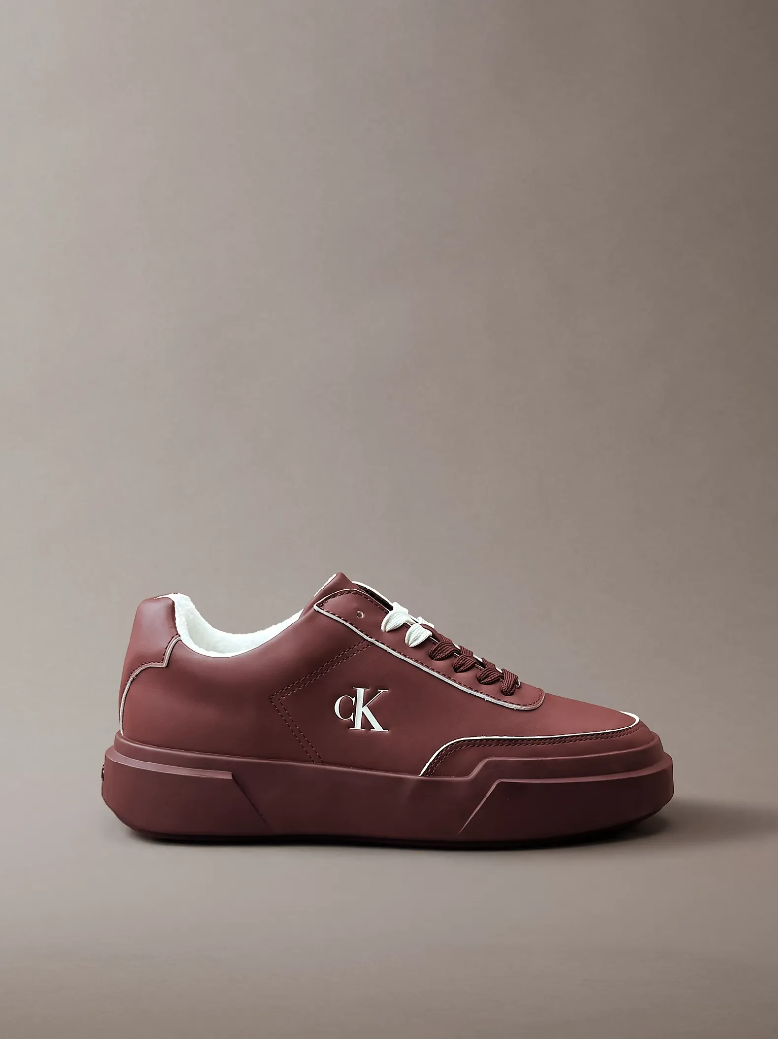 Leren duurzame chunky sneakers met grip