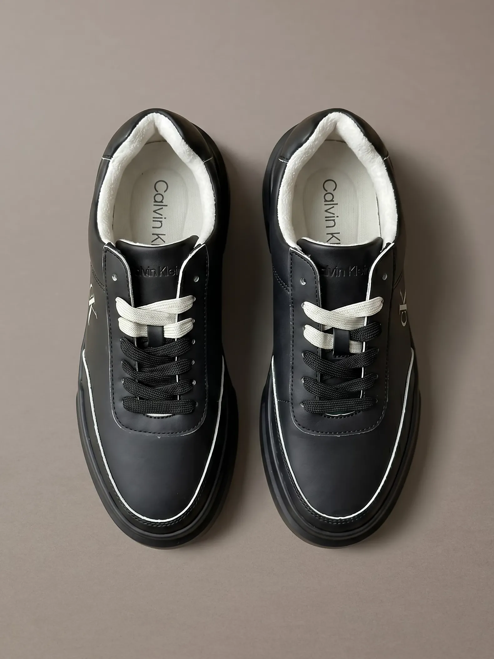 Leren duurzame chunky sneakers met grip
