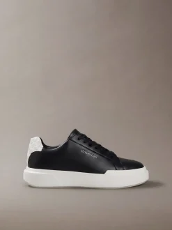 Leren duurzame chunky sneakers met grip