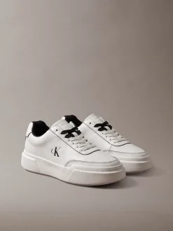 Leren duurzame chunky sneakers met grip
