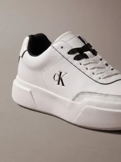 Leren duurzame chunky sneakers met grip