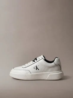 Leren duurzame chunky sneakers met grip